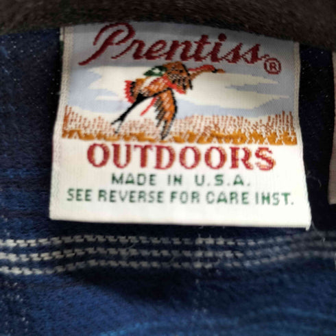 プレンティス Prentiss USA製 配色チェック コットンネルシャツ メンズ JPN:M